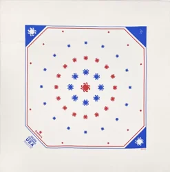 Spyderco Bandana Ivory With Red And Blue Bugs* Accessories