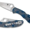 Spyderco Delica® 4 Gray-Blue Zome Super Blue Sprint Run™* Clipit
