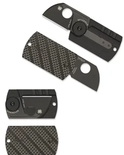 Spyderco Dog Tag Folder Cf/G-10 Laminate Black* Non-Locking Folding