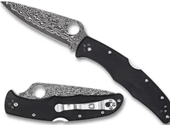 Spyderco Endura® 4 Black Pakkawood Damascus Exclusive* Exclusives