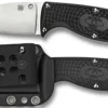 Spyderco Enuff™ Frn Black Leaf* Fixed Blades