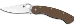 Spyderco Military™ Model Brown G-10 Cts Xhp Sprint Run™* Archived Products