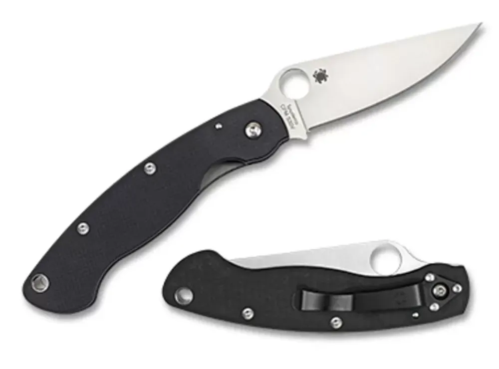 Spyderco Military™ Model G-10 Black Left Hand* Clipit