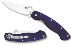 Spyderco Military™ Model G-10 Dark Blue Cpm S110V* Clipit