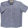Spyderco Orvis® Men'S Tech Chambray Blue Work Shirt Short Sleeve* Accessories