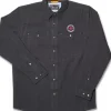 Spyderco Orvis® Men'S Tech Chambray Work Shirt Black Long Sleeve* Accessories