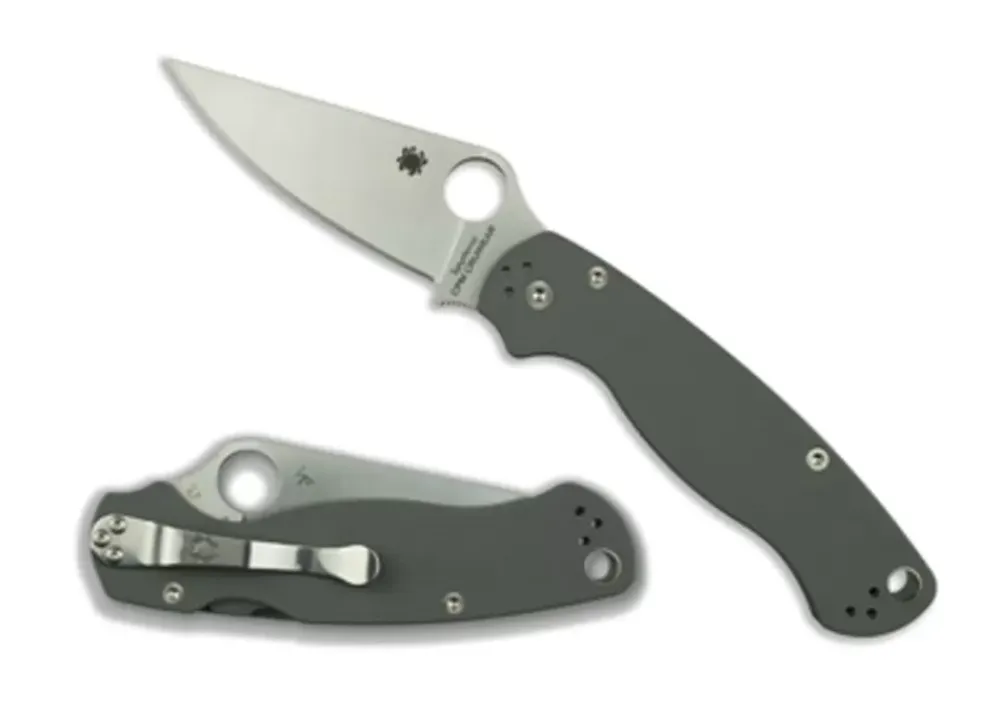 Spyderco Para Military® 2 G-10 Grey Cpm Cru-Wear Sprint Run™* Archived Products