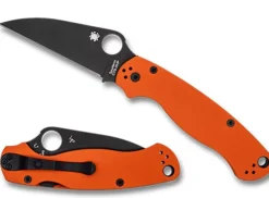 Spyderco Para Military® 2 Orange G-10 Cts Xhp Wharncliffe Black Blade Exclusive* Exclusives