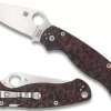 Spyderco Para Military® 2 Red Fat Carbon Fiber Cpm M4 Black Blade Exclusive* Exclusives