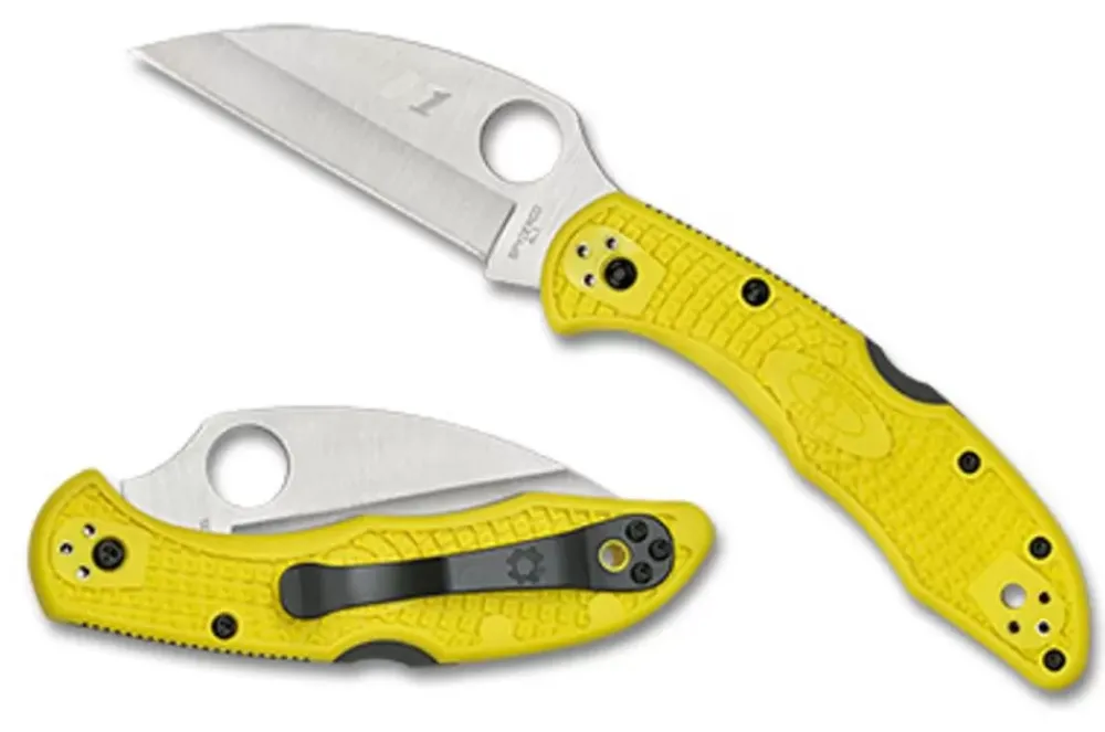 Spyderco Salt® 2 Frn Yellow Wharncliffe Plainedge™* Clipit