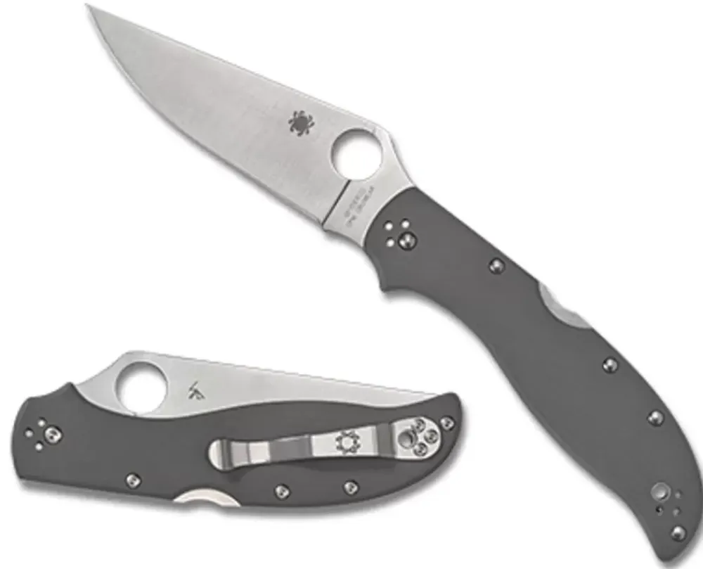 Spyderco Stretch™ 2 Xl Gray G-10 Cpm® Cru-Wear* Clipit