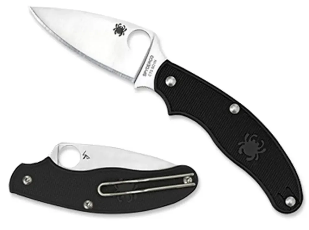 Spyderco Uk Penknife™ Frn Black Leaf* Non-Locking Folding